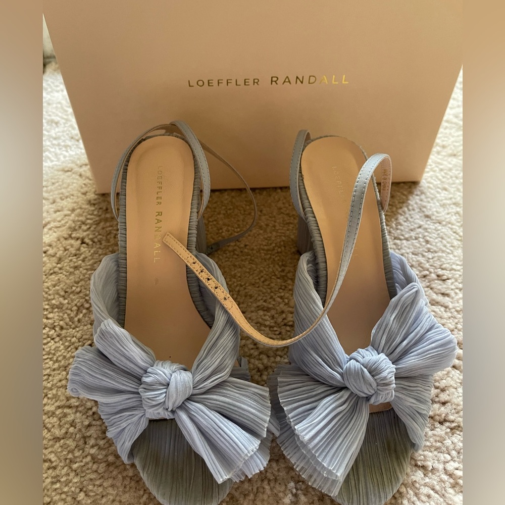 Loeffler Randall Camilla Light Blue Bow Heels
